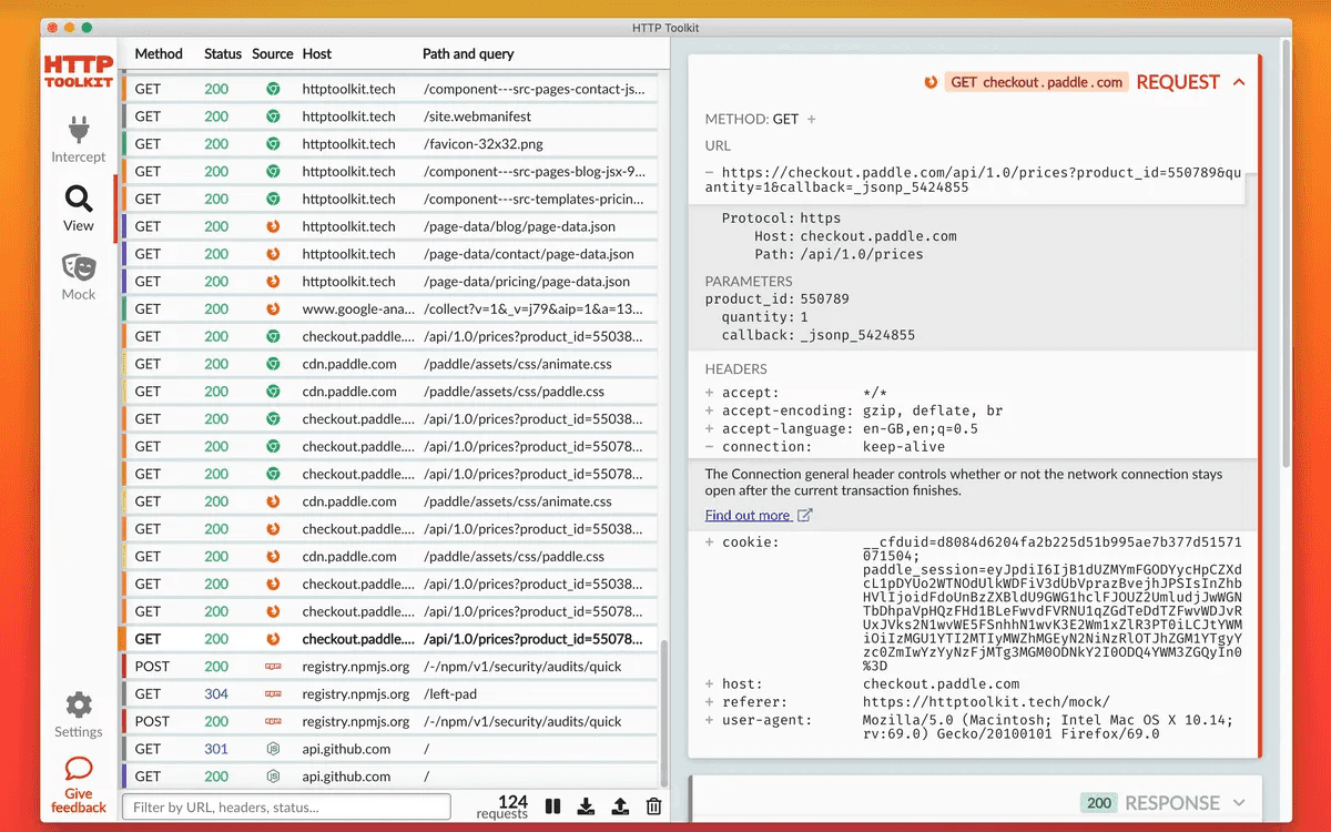 Tools to intercept android app network/request as root (without root)